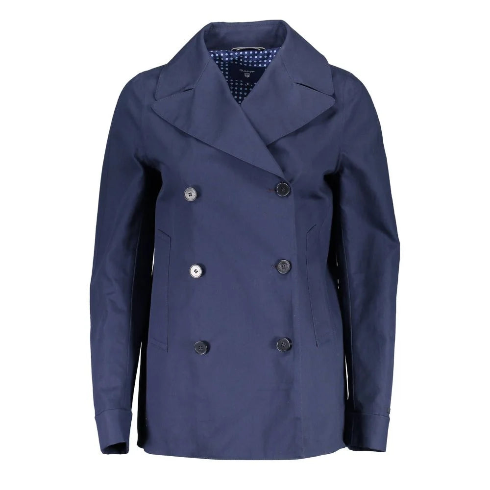 Gant Blue Cotton Women Jacket - S - Sport Jackets