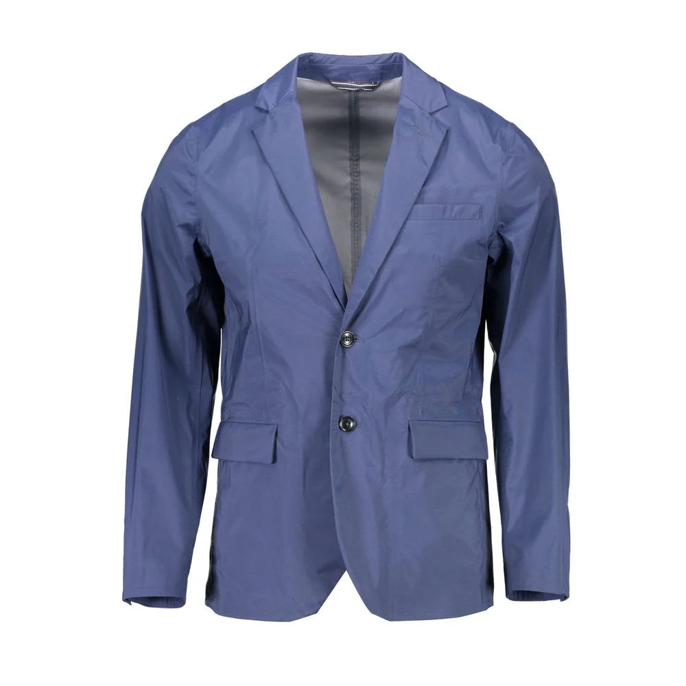Gant Blue Nylon Men Jacket - IT50 | L - Coats & Jackets