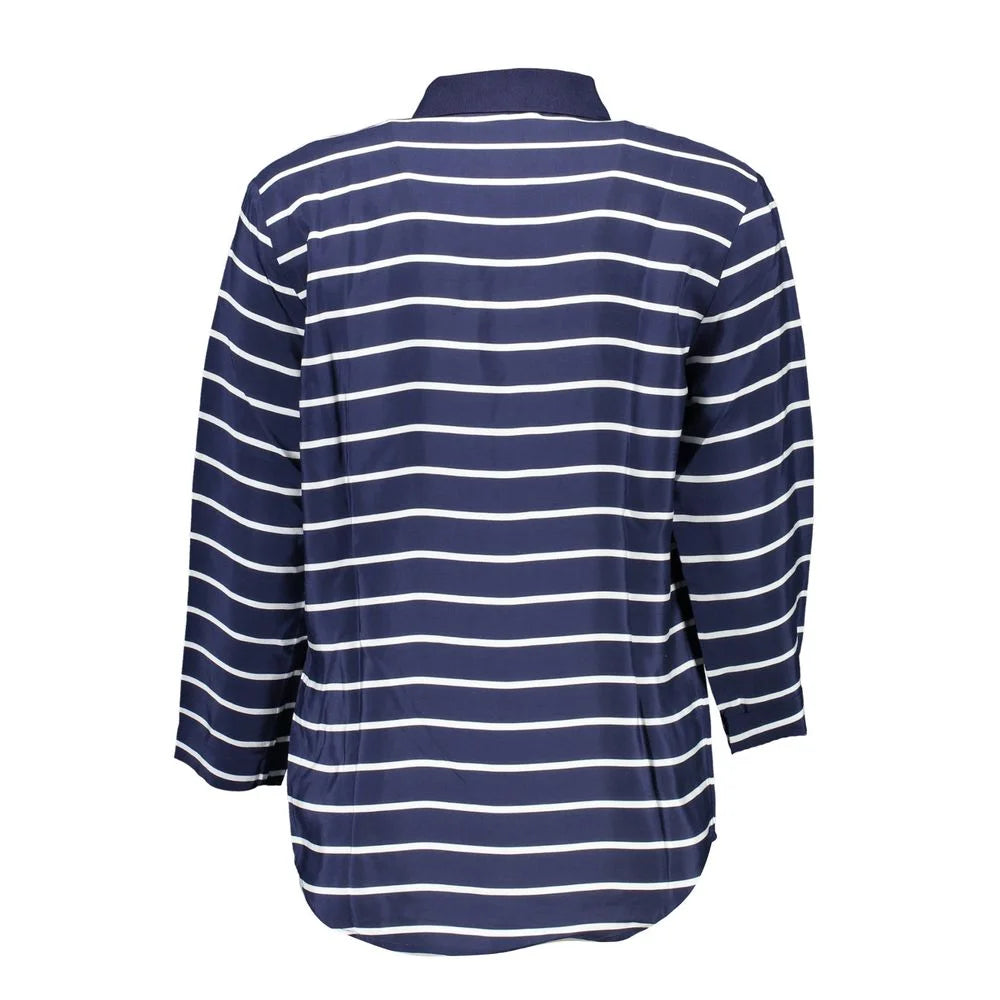 Gant Blue Viscose Women Polo Shirt - 34 - Polos