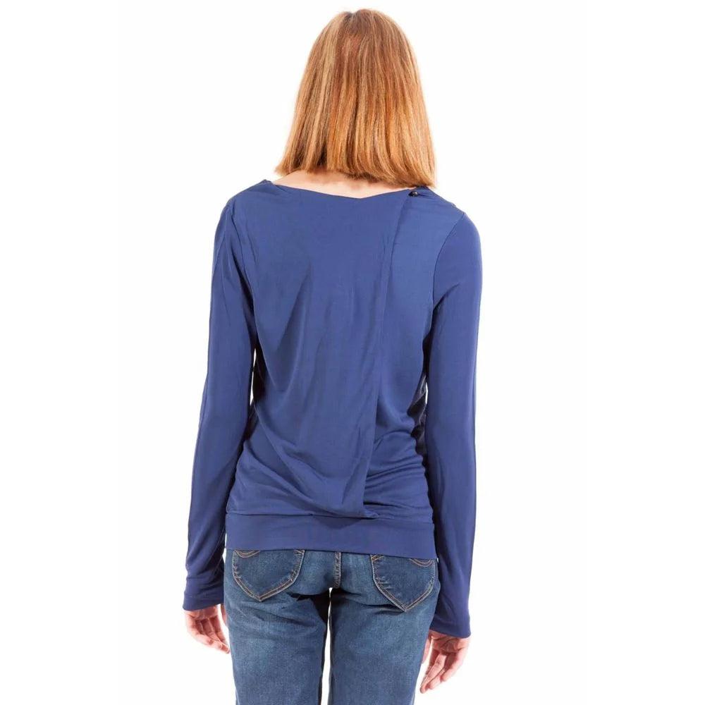 Gant Blue Viscose Women T-Shirt - T-Shirts