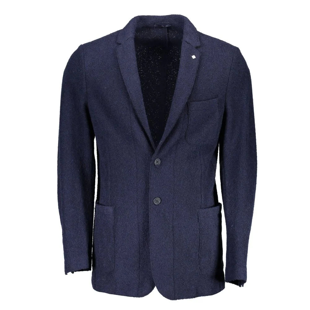 Gant Blue Wool Blazer - IT50 | L - Coats & Jackets