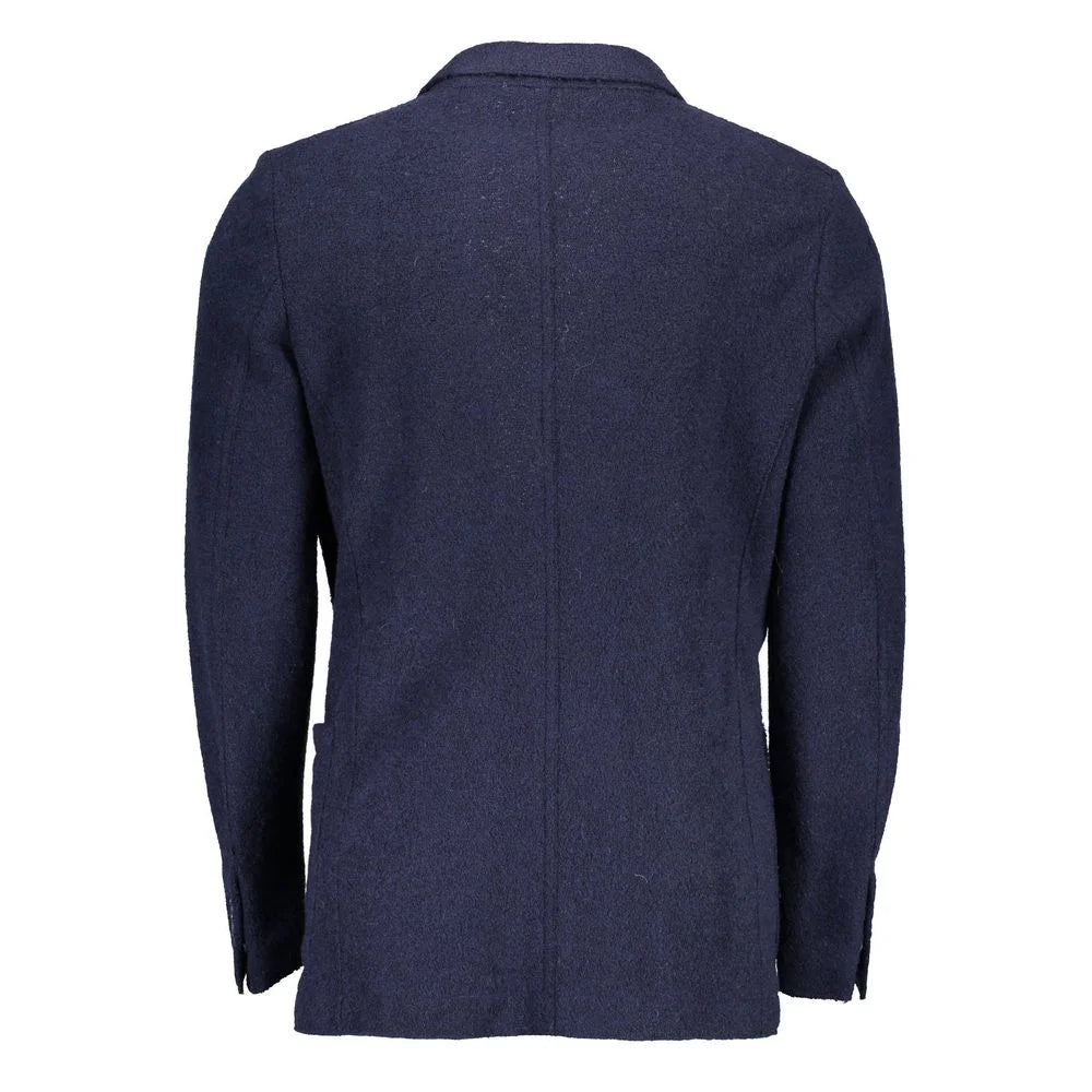 Gant Blue Wool Men Jacket - IT46 | S