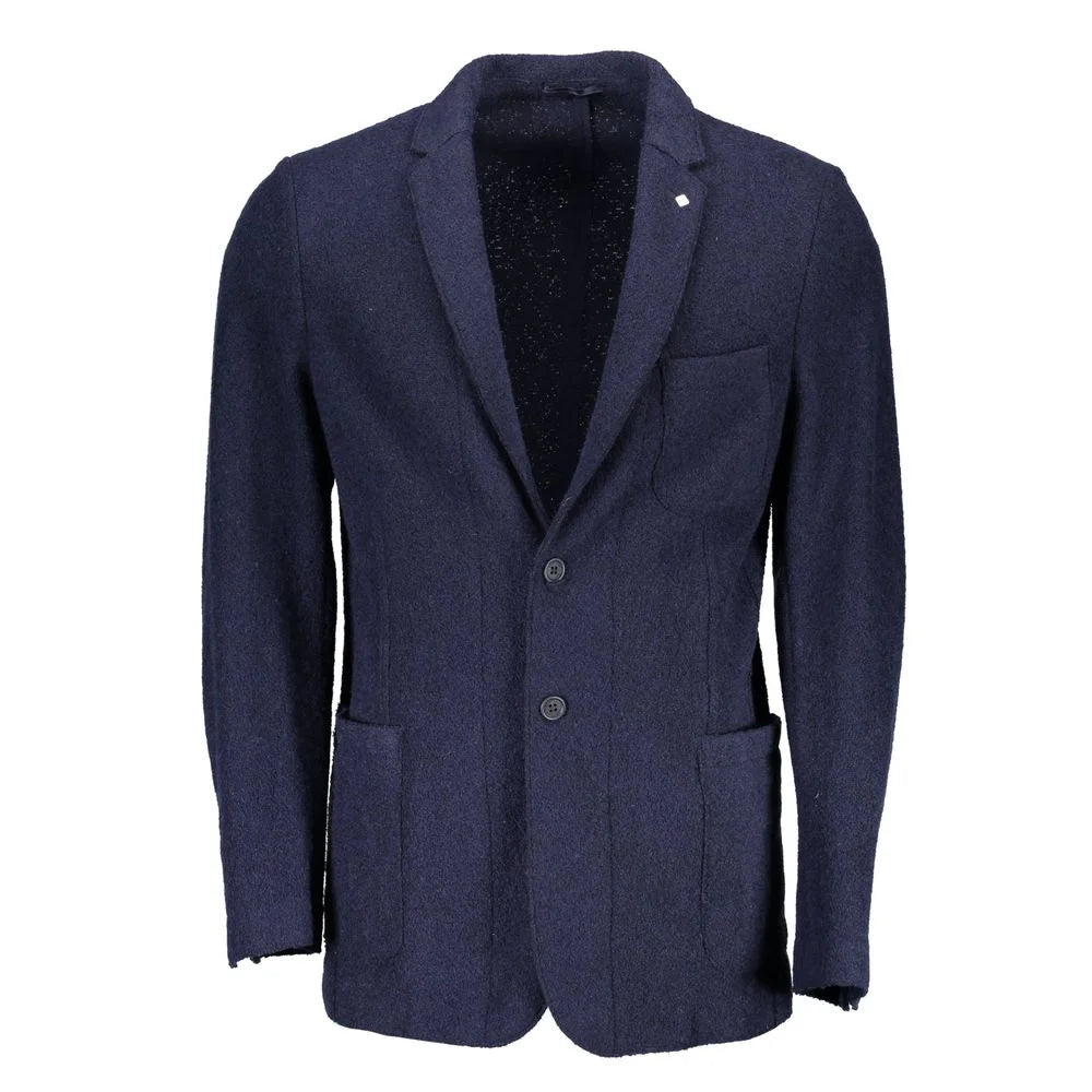 Gant Blue Wool Men Jacket - IT46 | S - Sport Jackets