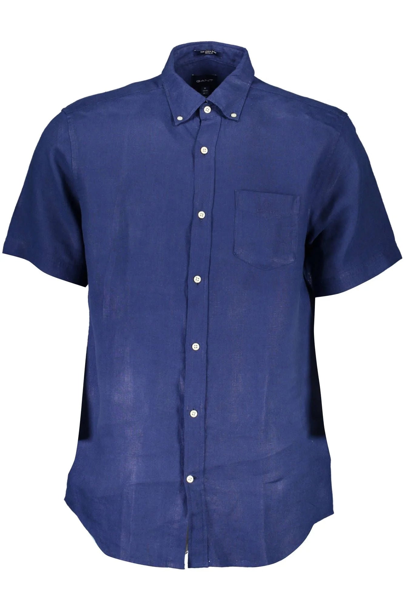 Gant Elegant Blue Linen Button-Down Shirt - M - Shirts