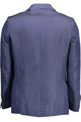 Gant Elegant Blue Linen Classic Jacket - IT52 | XL