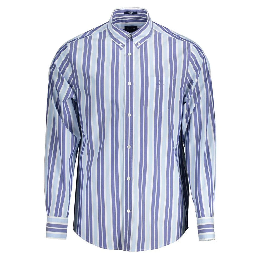 Gant Light Blue Cotton Men Shirt - S - Shirts