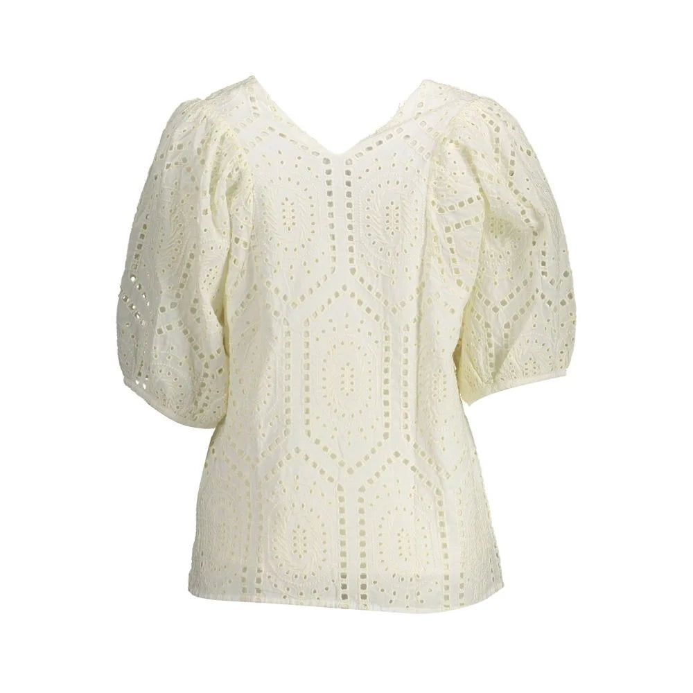 Gant White Cotton Women T-Shirt - T-Shirts