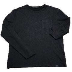 Gas Black Cotton Long Sleeve T-Shirt - S
