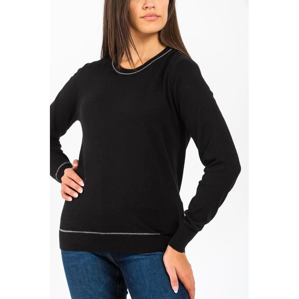 Gas Black Cotton Sweatshirt - XS