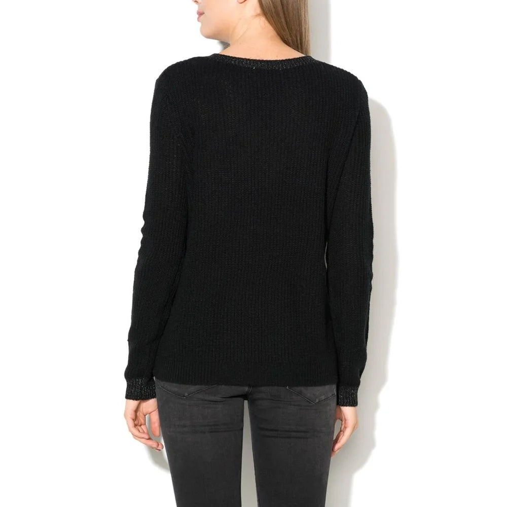 Gas Black Marabou Sweatshirt - XS