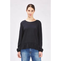 Gas Black Polyester Long Sleeve T-Shirt