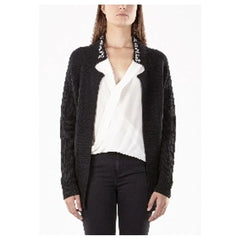 Gas Black Viscose Cardigan