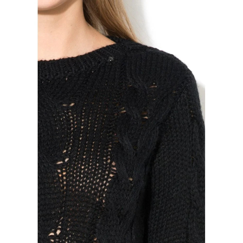 Gas Black Wool Sweatshirt - L