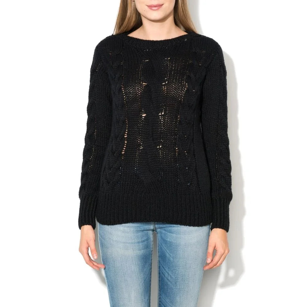 Gas Black Wool Sweatshirt - L