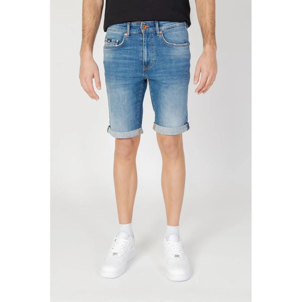 Gas Blue Cotton Bermuda - W31