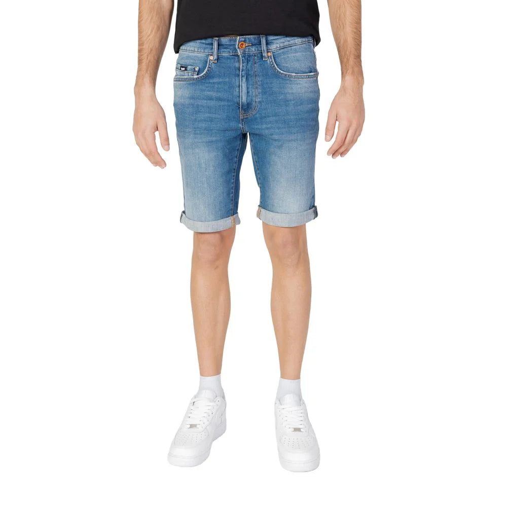 Gas Blue Cotton Bermuda - W31