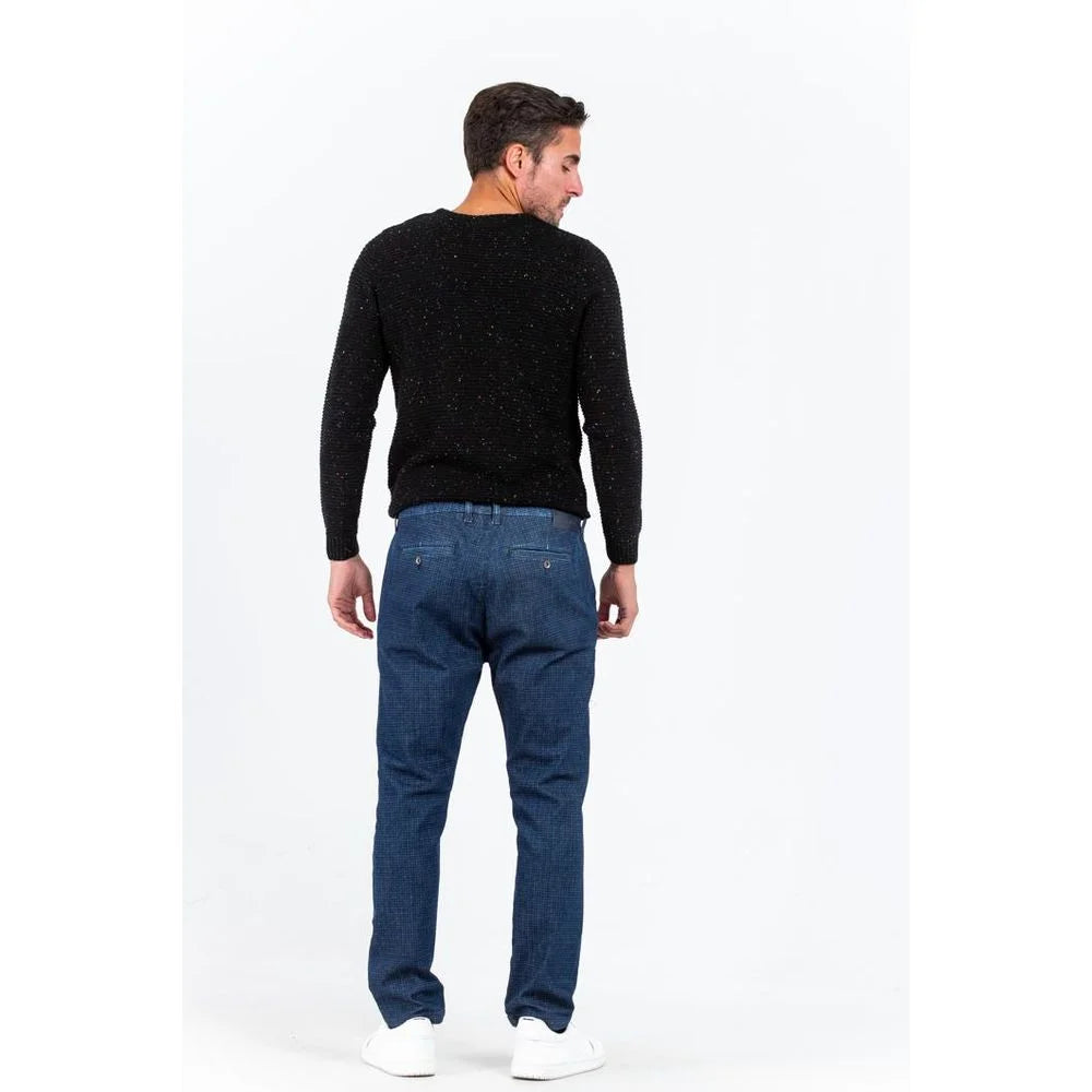 Gas Blue Cotton Casual Pants - W36