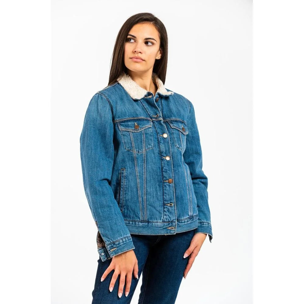 Gas Blue Cotton Denim Jacket - XS