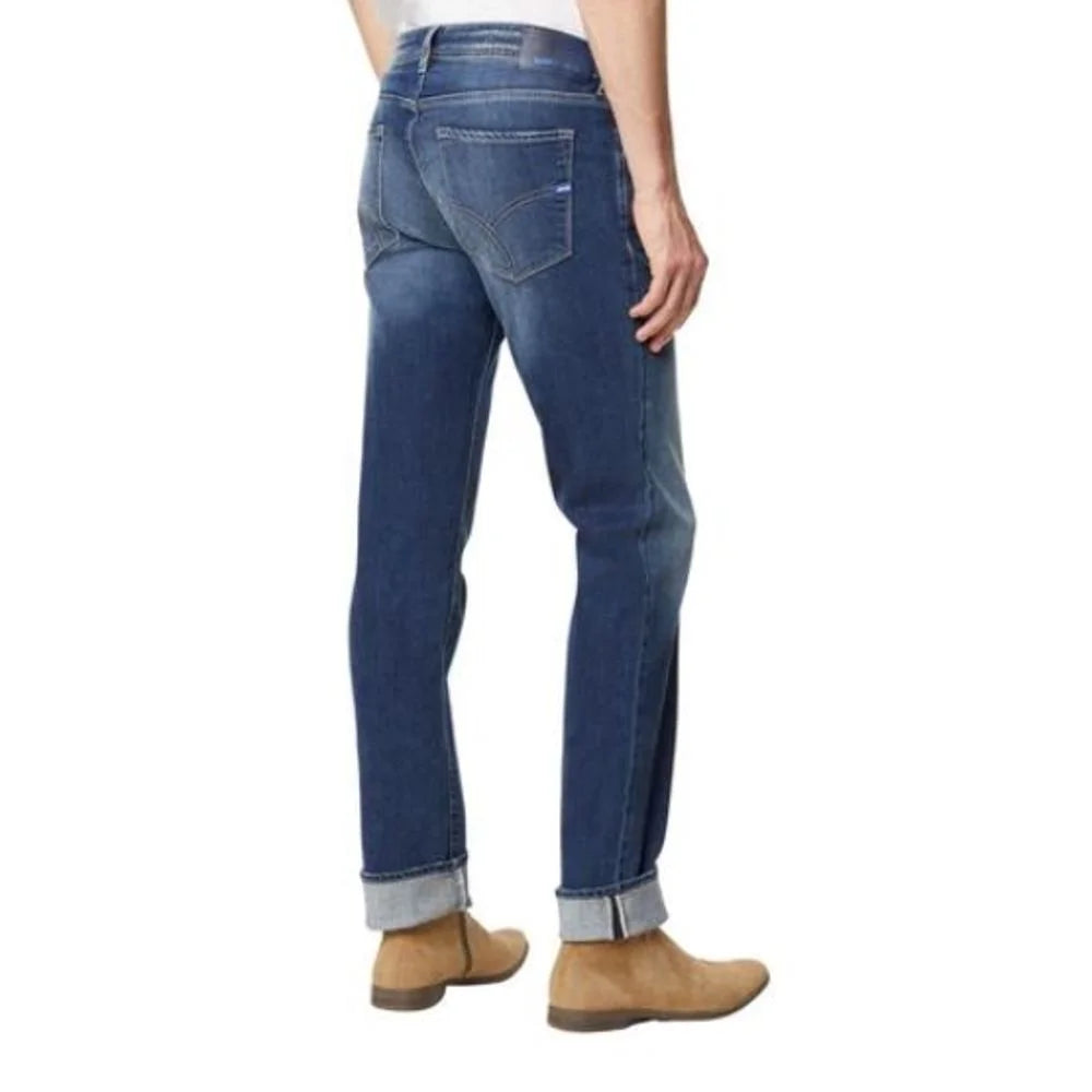 Gas Blue Cotton Slim Fit Jeans
