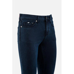 Gas Blue Cotton Slim Fit Jeans