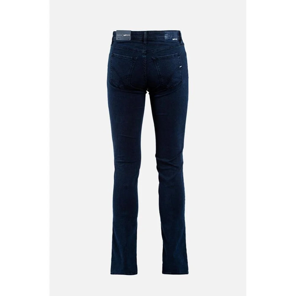 Gas Blue Cotton Slim Fit Jeans - W29
