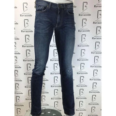 Gas Blue Cotton Slim Fit Jeans - W30