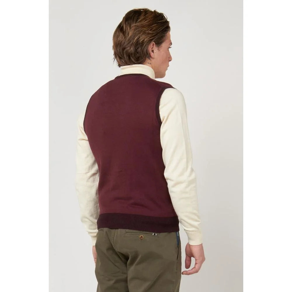 Gas Bordeaux Cotton Waistcoat
