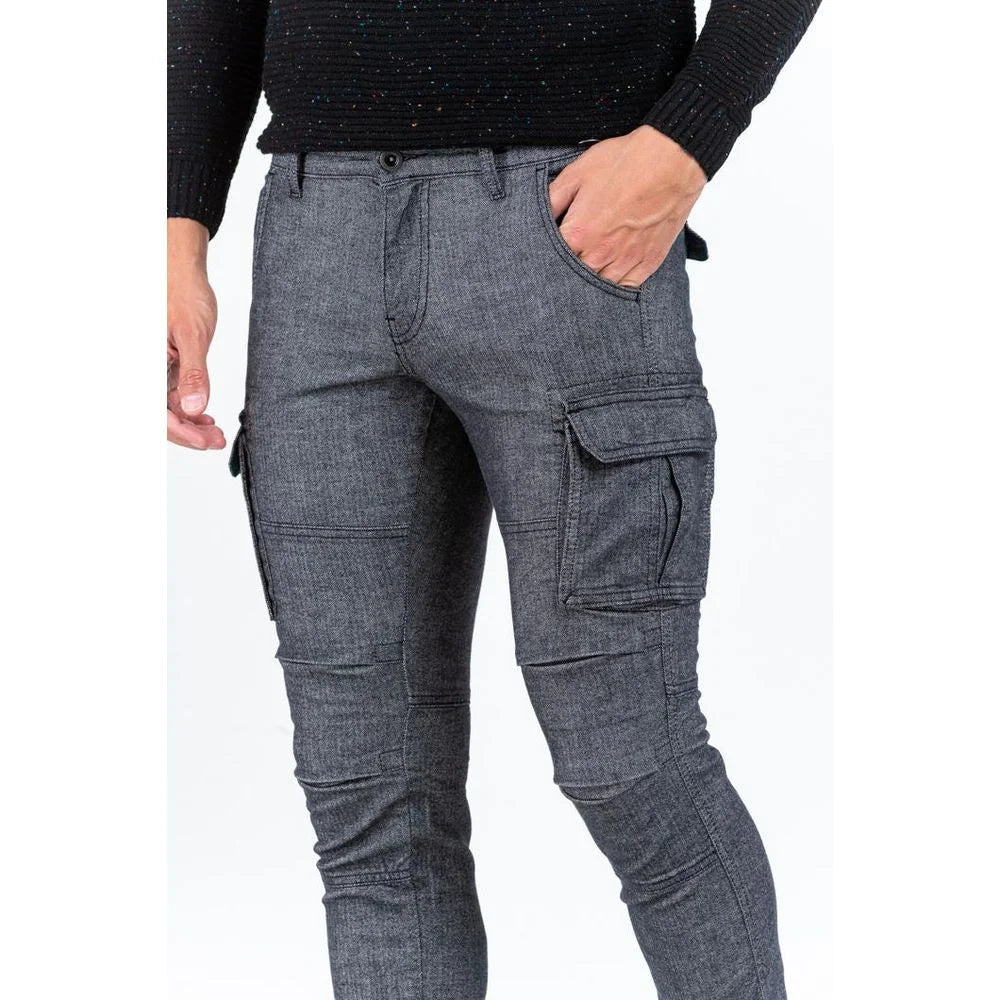 Gas Gray Cotton Cargo Pants - XS