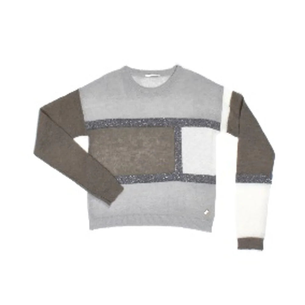 Gas Gray Leather Sweater - XS