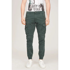 Gas Green Cotton Cargo Pants - XS