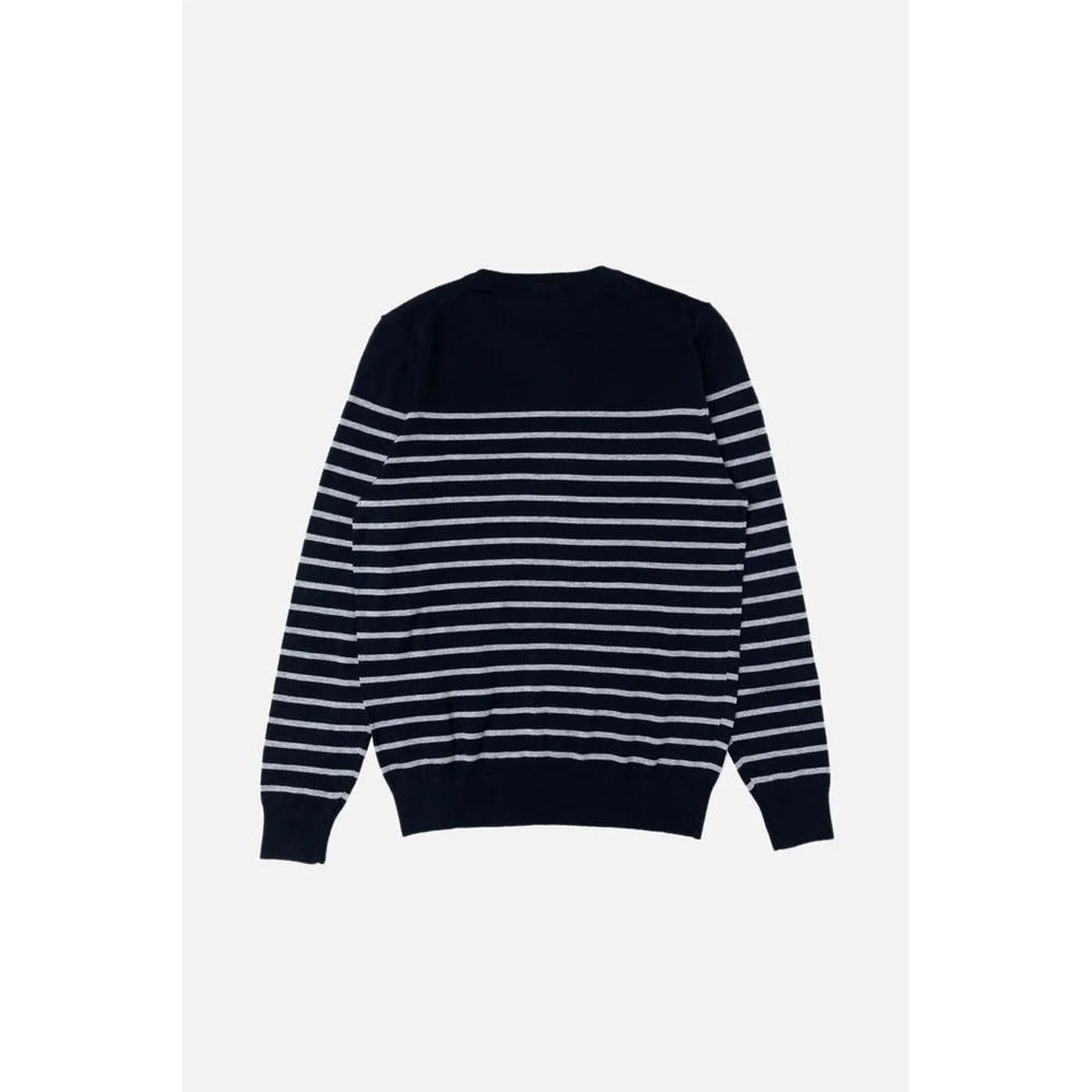 Gas Navy Blue Cotton Cashmere Sweater