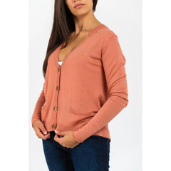 Gas Pink Viscose Cardigan - L