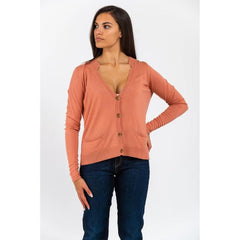 Gas Pink Viscose Cardigan - L