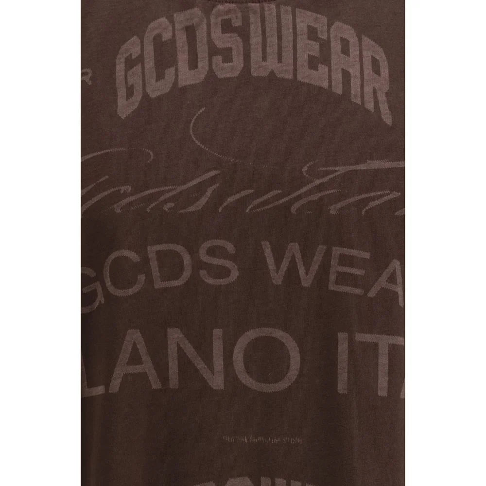GCDS Brown Cotton T-Shirt
