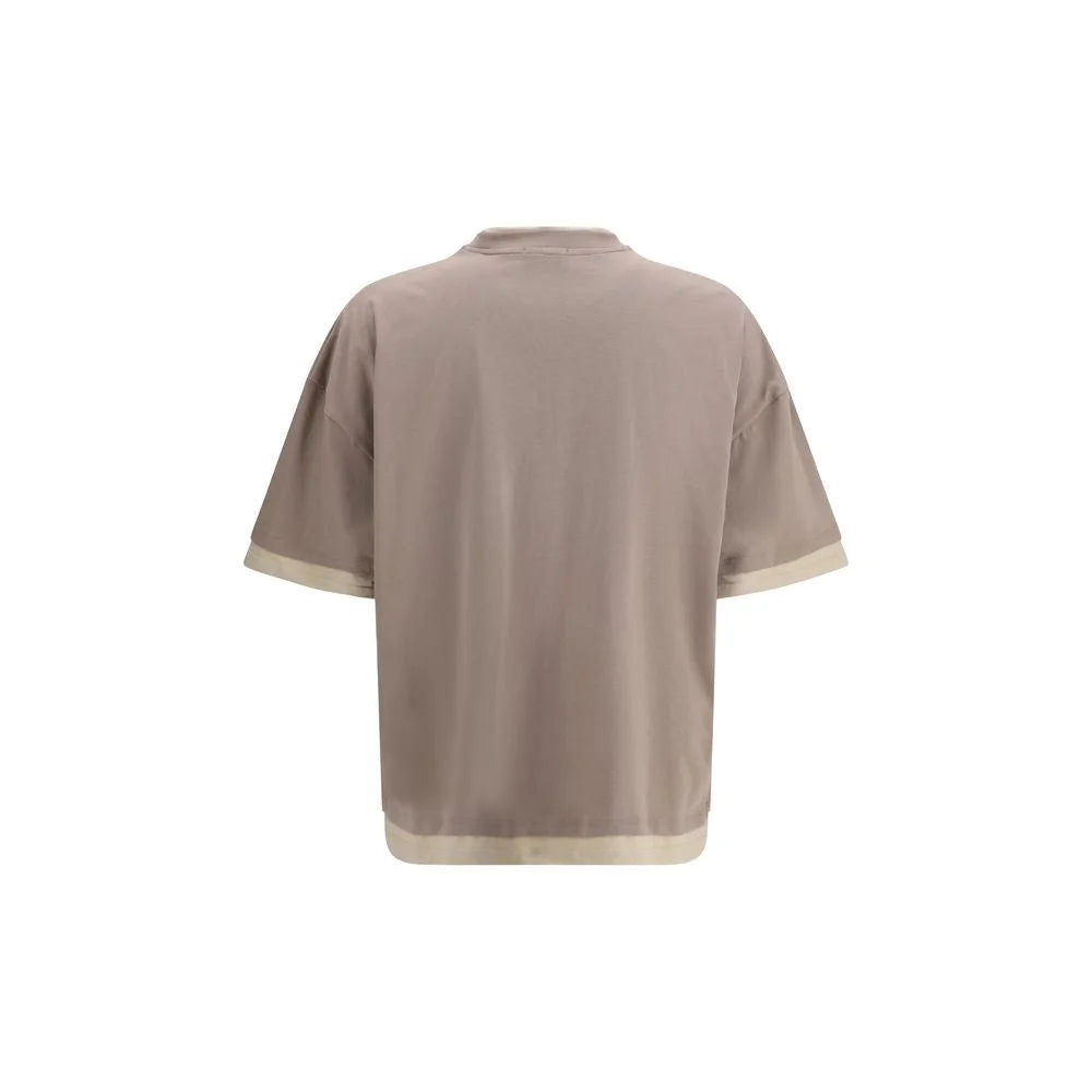 GCDS Brown Cotton T-Shirt