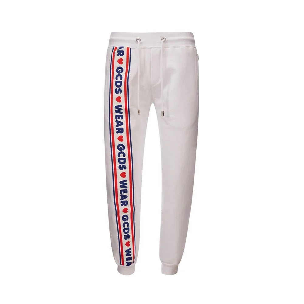 GCDS Elevate Your Wardrobe with Chic White Cotton Pants - L - Trousers