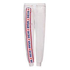 GCDS White Cotton Joggers Workout Pant - Joggers