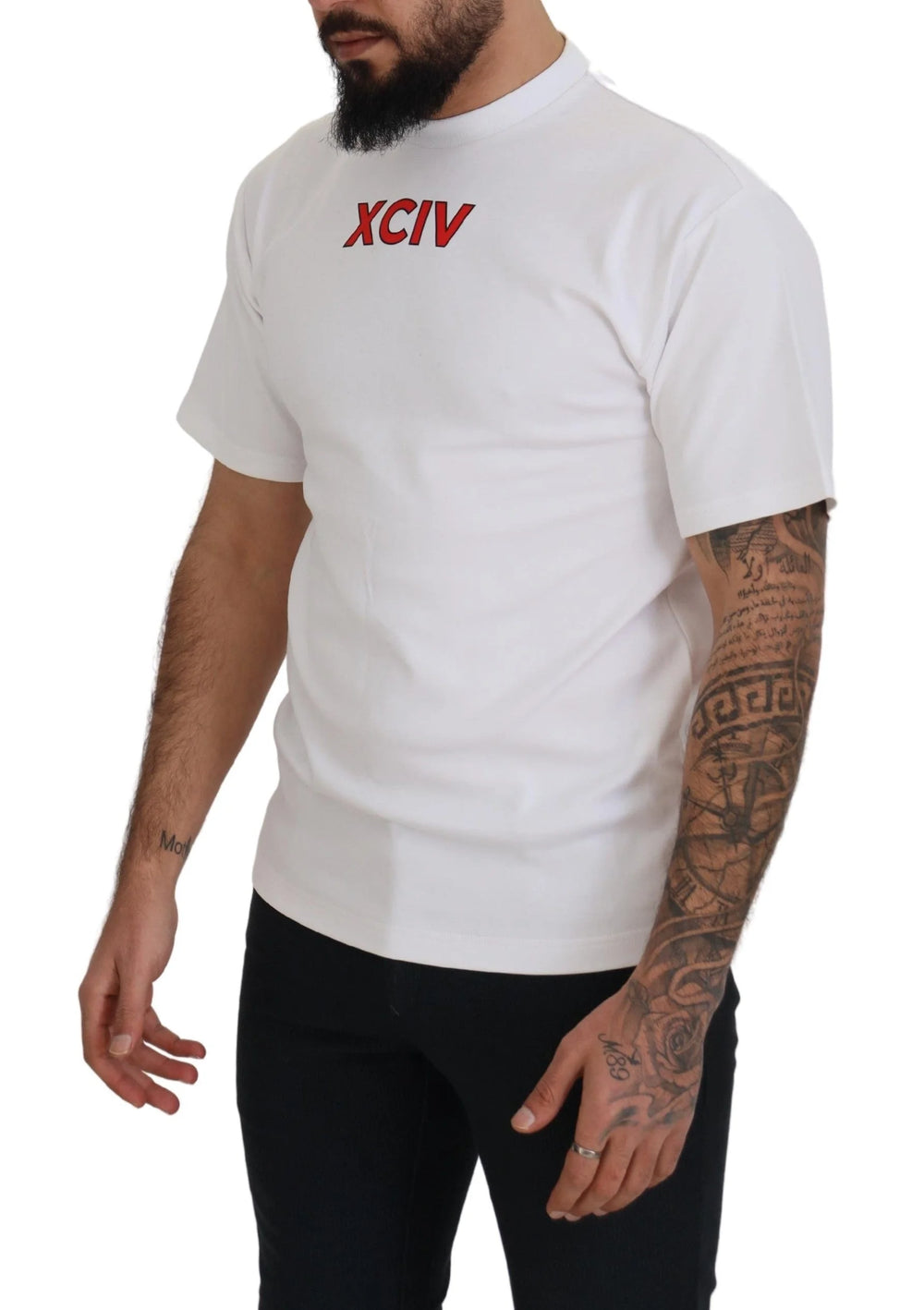 GCDS White Logo Print Cotton Short Sleeves T-shirt - IT44 | XS - T-Shirts