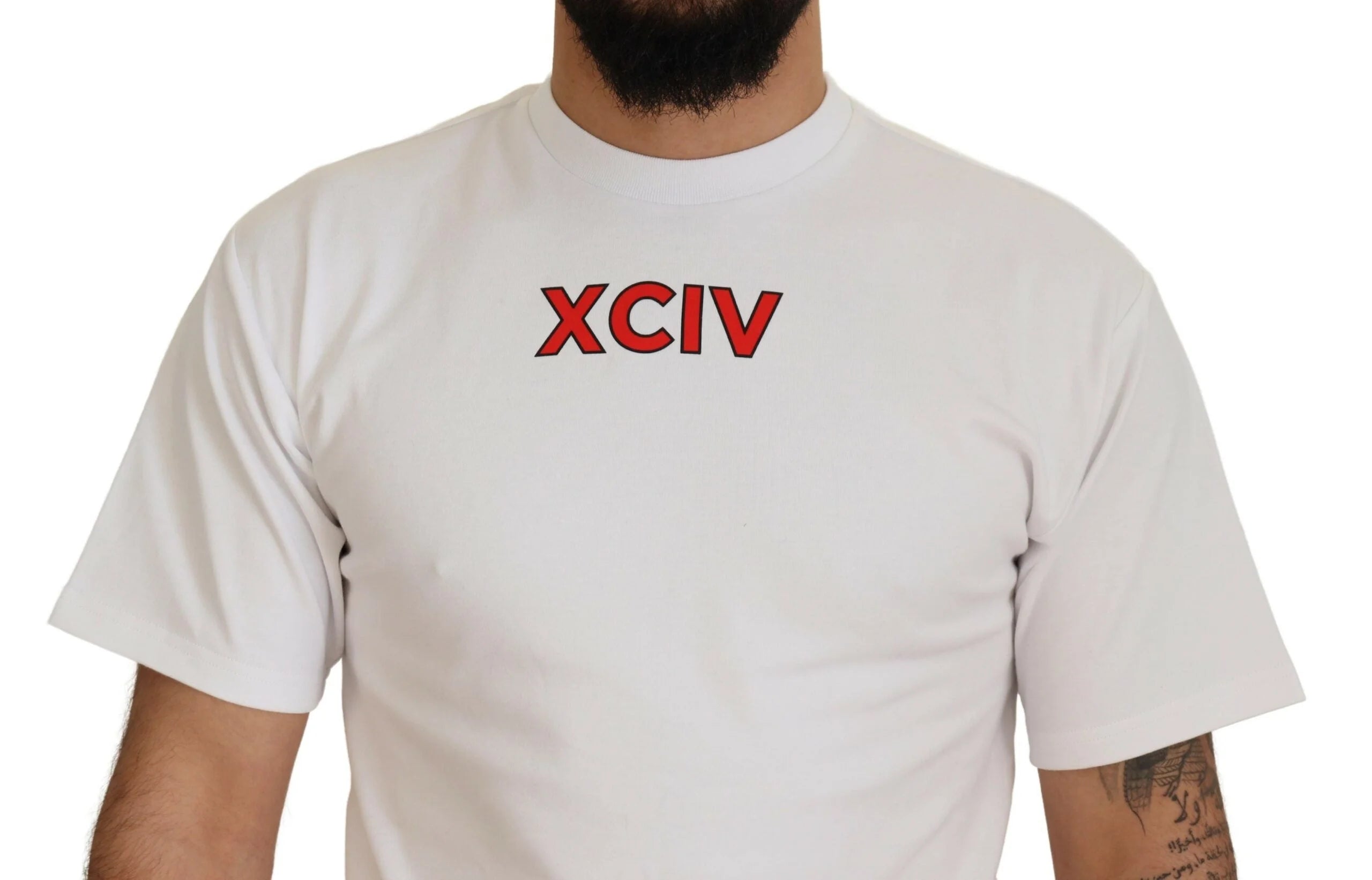 GCDS White Logo Print Cotton Short Sleeves T-shirt - IT44 | XS - T-Shirts