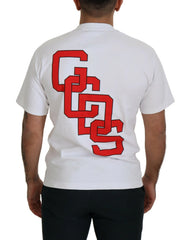 GCDS White Logo Print Cotton Short Sleeves T-shirt - IT44 | XS - T-Shirts