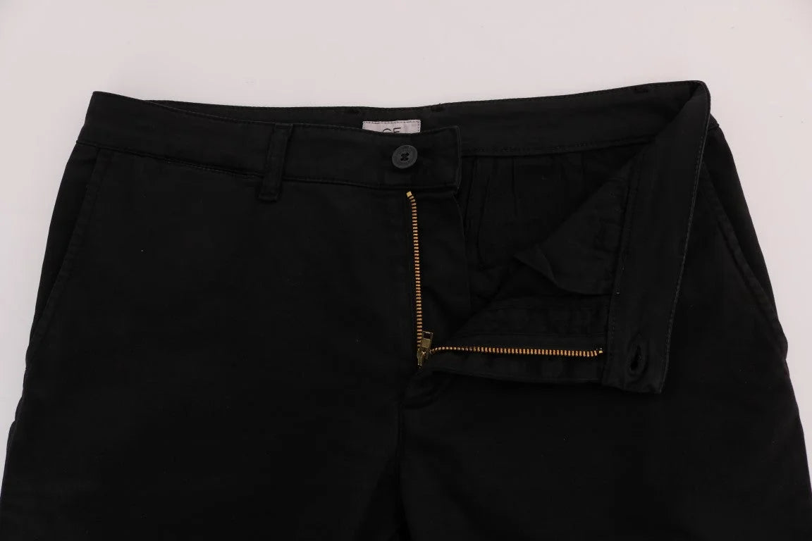 GF Ferre Black Cotton Stretch Chinos Pants - IT54 | XXL - Chinos