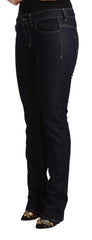 GF Ferre Black Cotton Stretch Low Waist Skinny Denim Jeans - Jeans
