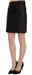 GF Ferre Black High Waist Curdoroy A-line Mini Skirt - IT40|S - Skirts