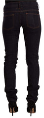 GF Ferre Black Mid Waist Cotton Denim Skinny Jeans - W26 | IT40 - Jeans