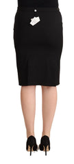 GF Ferre Black Pencil Knee Length Straight Skirt - IT40|S - Skirts