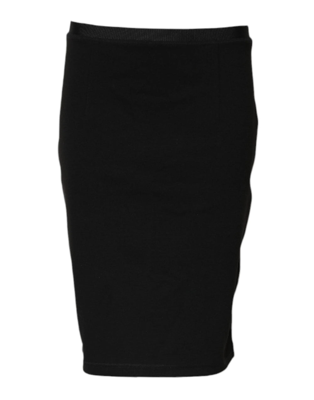 GF Ferre Black Polyester Pencil Cut Knee Length Skirt - IT42|M