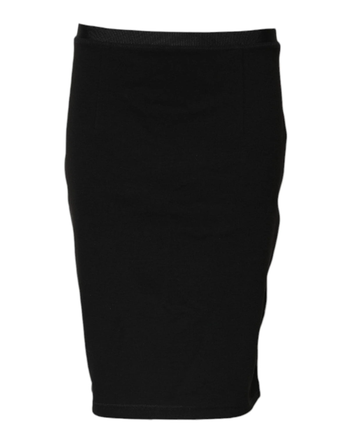 GF Ferre Black Polyester Pencil Cut Knee Length Skirt - IT42|M