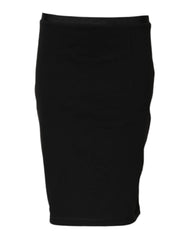 GF Ferre Black Polyester Pencil Cut Knee Length Skirt - IT42|M