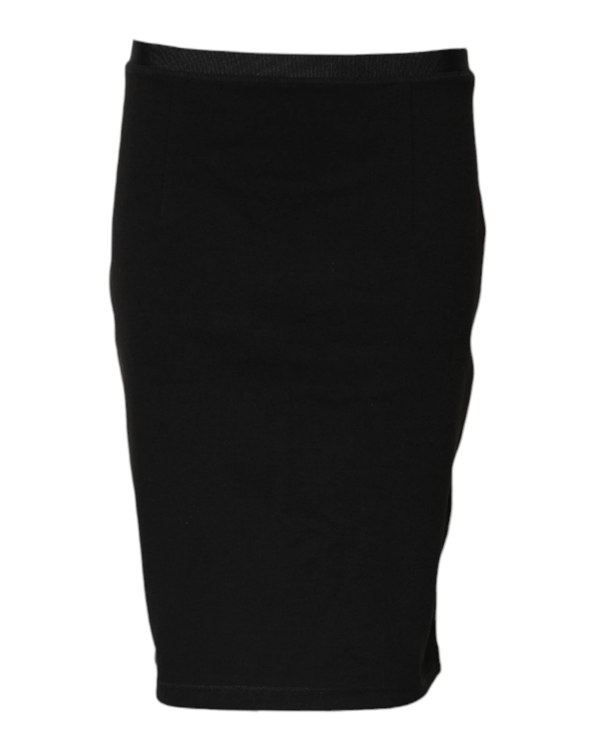 GF Ferre Black Polyester Pencil Cut Knee Length Skirt - IT42|M