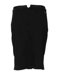 GF Ferre Black Polyester Pencil Cut Knee Length Skirt - IT42|M